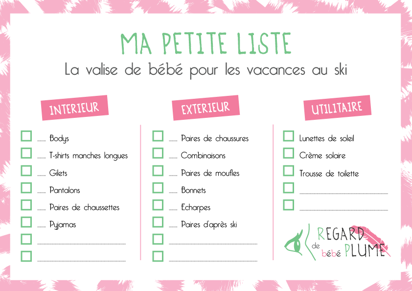 Liste : les indispensables bébé & enfant pour des vacances au ski